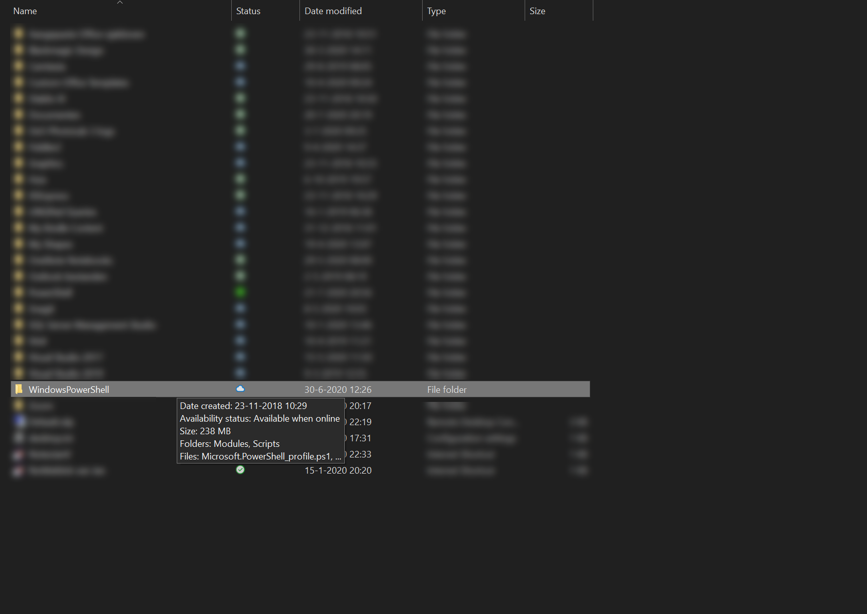 Documents folder screenshot